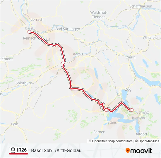 IR26 Train Line Map
