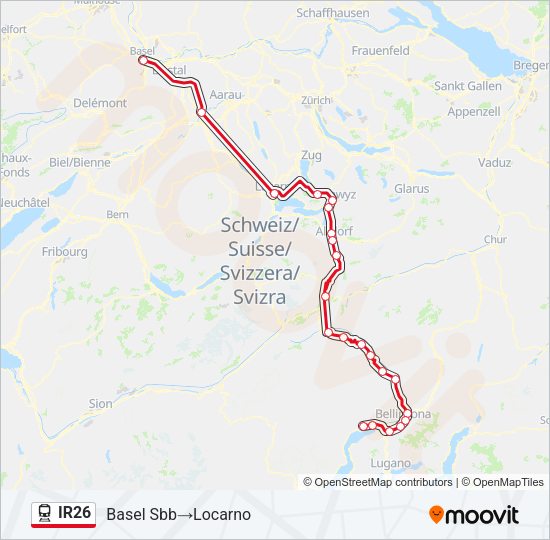 IR26 Train Line Map
