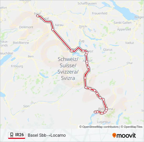 IR26 Train Line Map