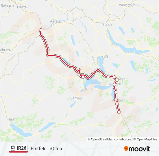IR26 Train Line Map