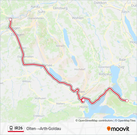 IR26 Train Line Map