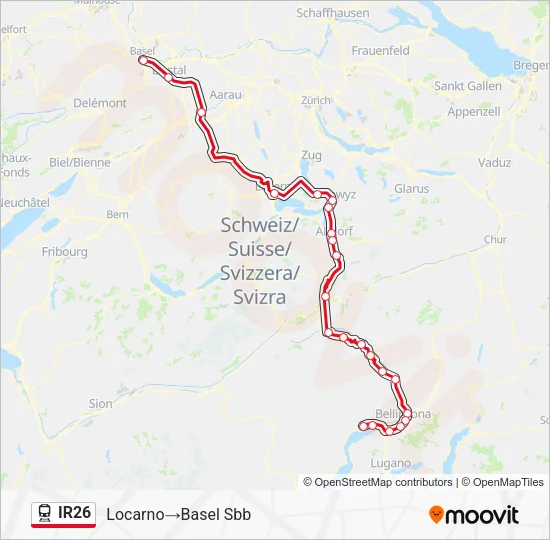 IR26 Train Line Map