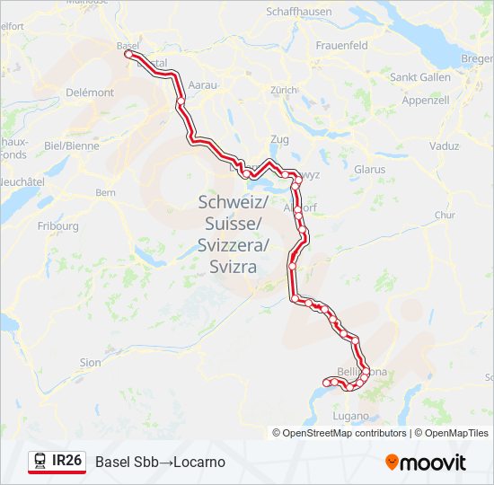 IR26 train Line Map