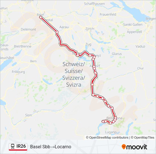 IR26 Train Line Map