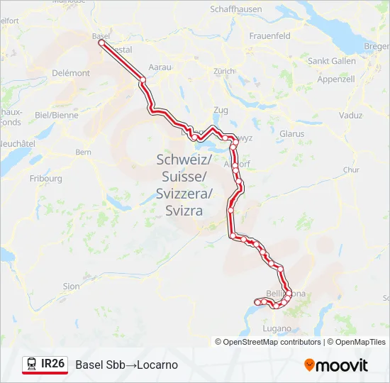 IR26 Train Line Map