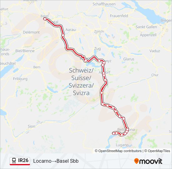 IR26 Train Line Map