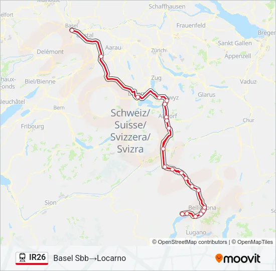 IR26 Train Line Map