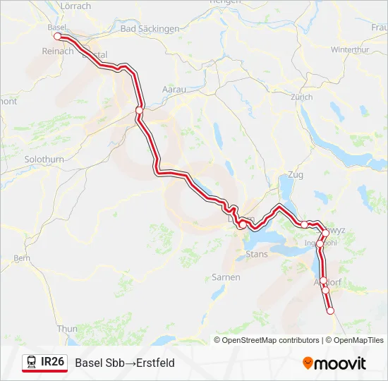 IR26 Train Line Map