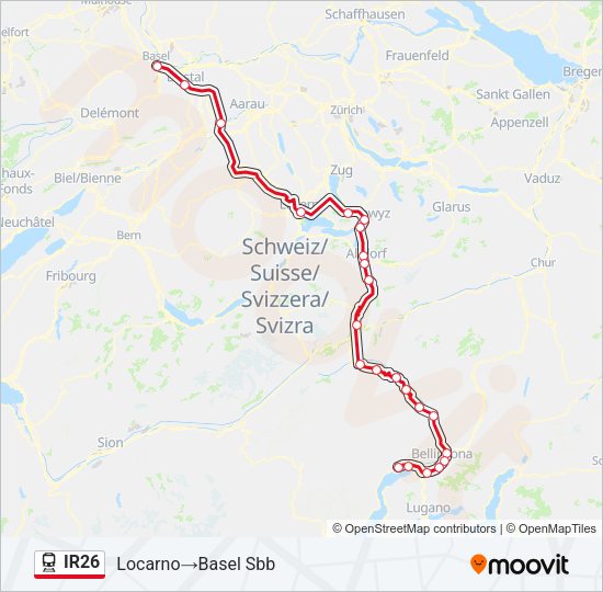IR26 Train Line Map