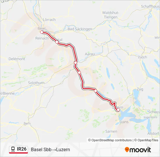 IR26 Train Line Map
