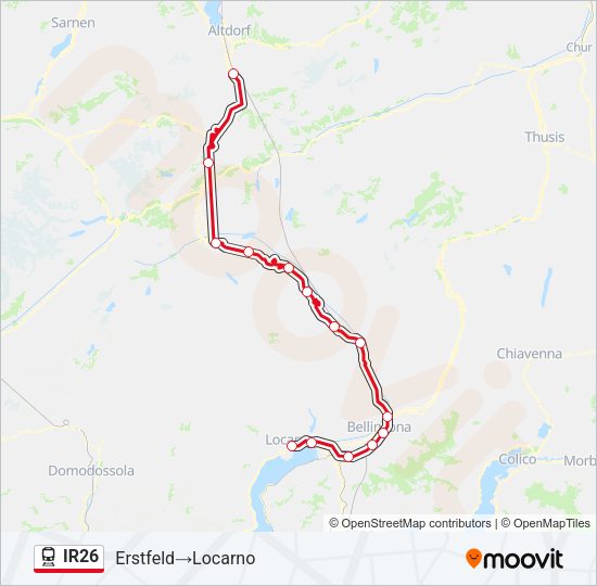 IR26 Train Line Map