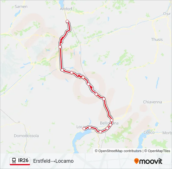 IR26 Train Line Map