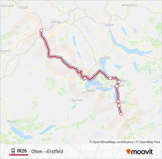 IR26 Train Line Map