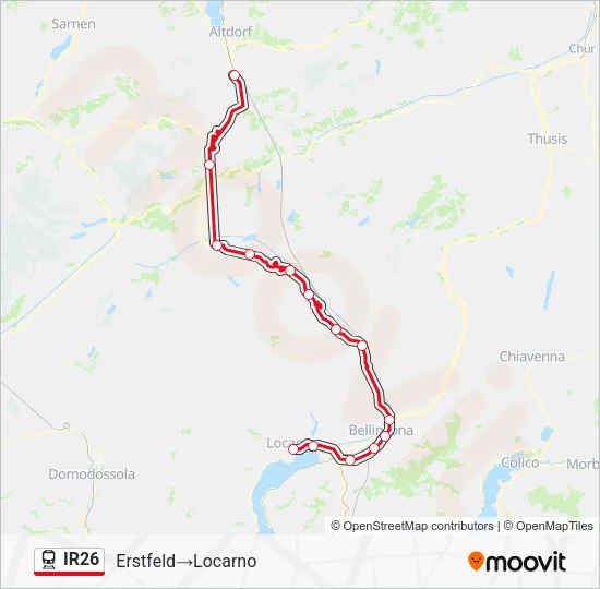 IR26 Train Line Map