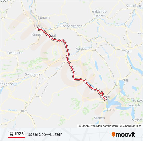 IR26 Train Line Map