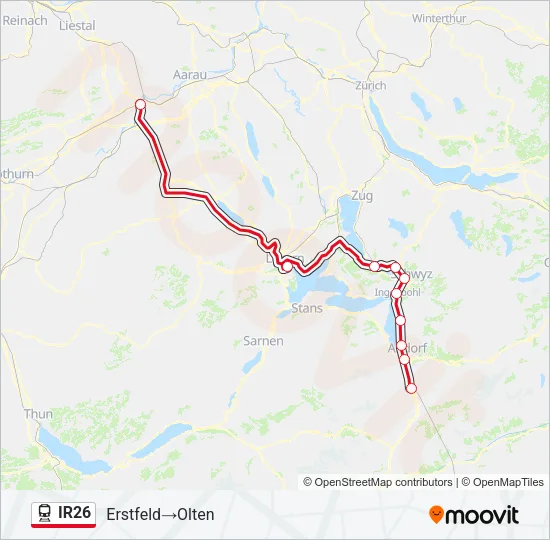 IR26 Train Line Map