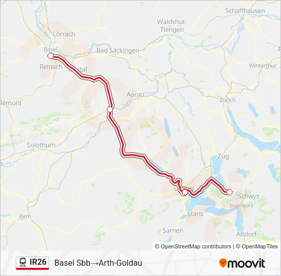 IR26 Train Line Map