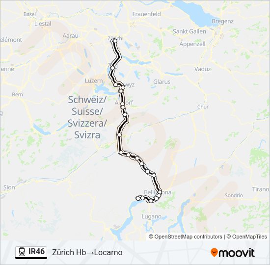 IR46 Train Line Map