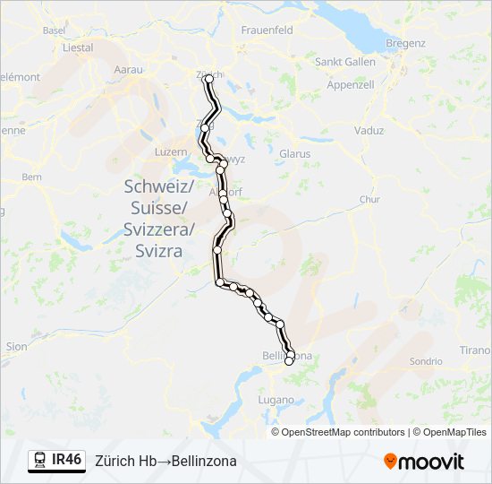 IR46 Train Line Map
