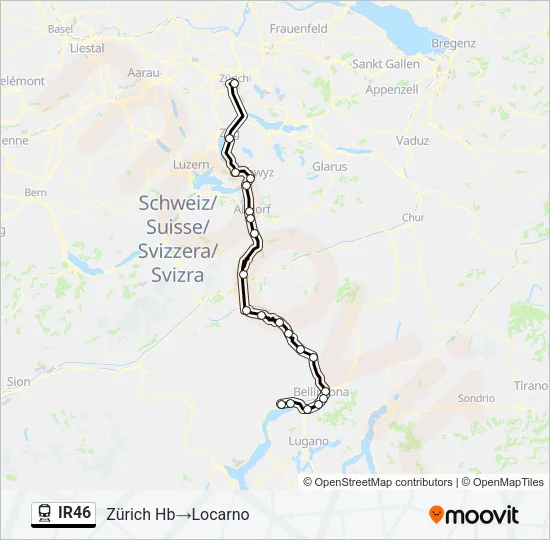 IR46 Train Line Map