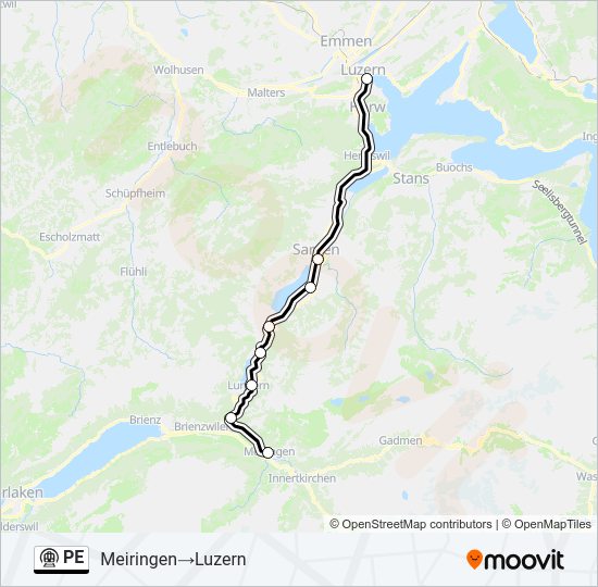 PE Metro Line Map