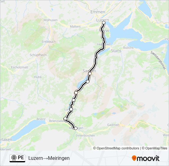 PE Metro Line Map