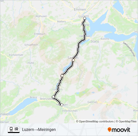 IR train Line Map