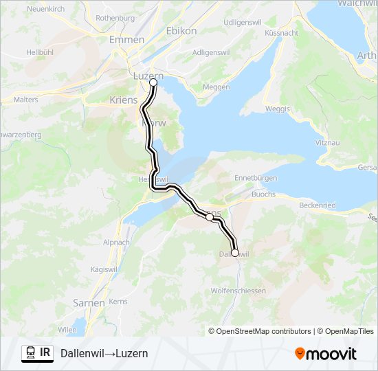 IR Train Line Map