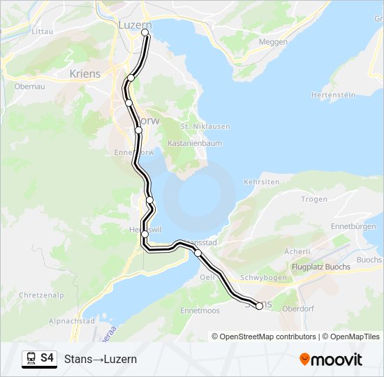 S4 Train Line Map