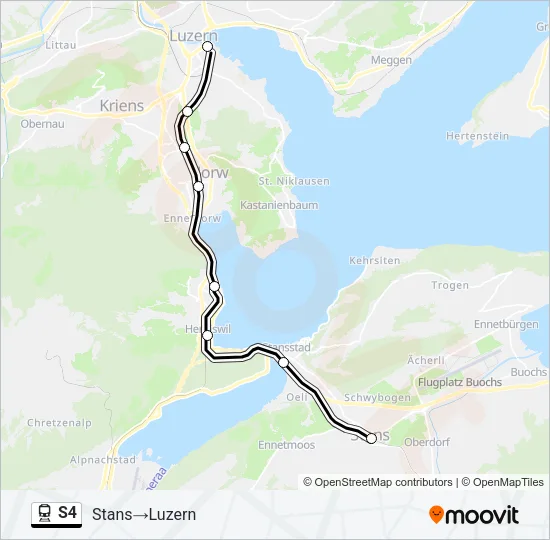 S4 Train Line Map