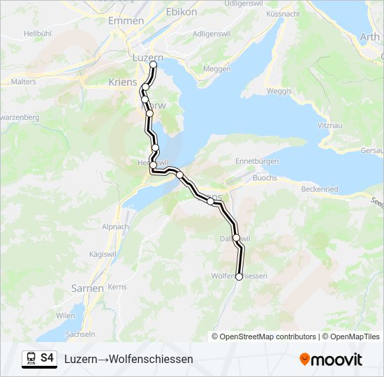 S4 Train Line Map