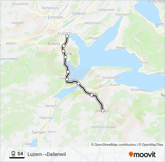 S4 Train Line Map