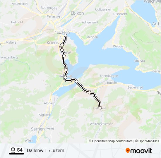 S4 Train Line Map