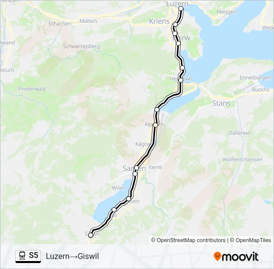 S5 Train Line Map