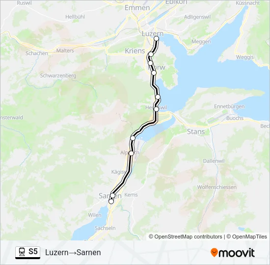 S5 Train Line Map