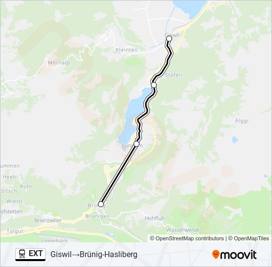 EXT train Line Map