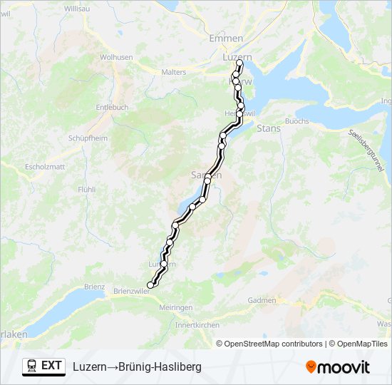 EXT train Line Map