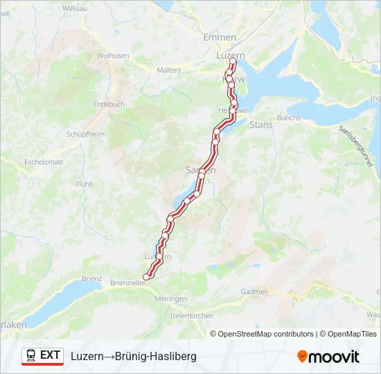 EXT Train Line Map