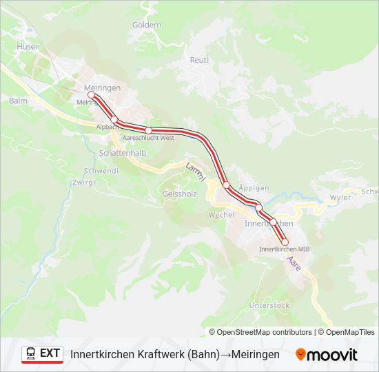 EXT Train Line Map