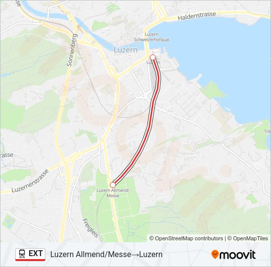 EXT Train Line Map