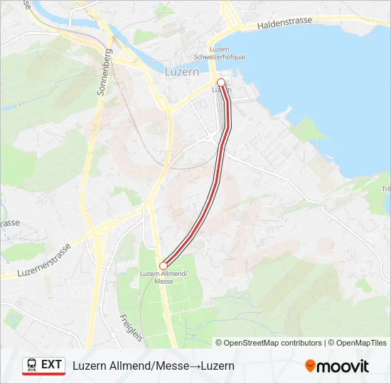 EXT Train Line Map