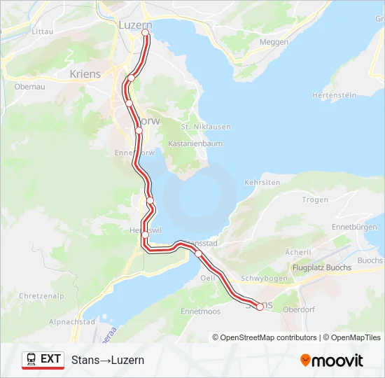 EXT Train Line Map