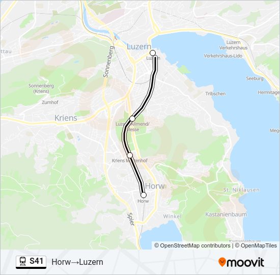 S41 Train Line Map