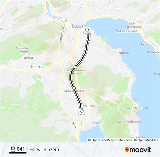 S41 Train Line Map