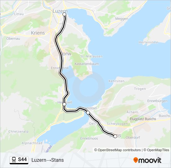 S44 Train Line Map