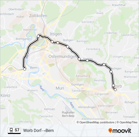 S7 Train Line Map