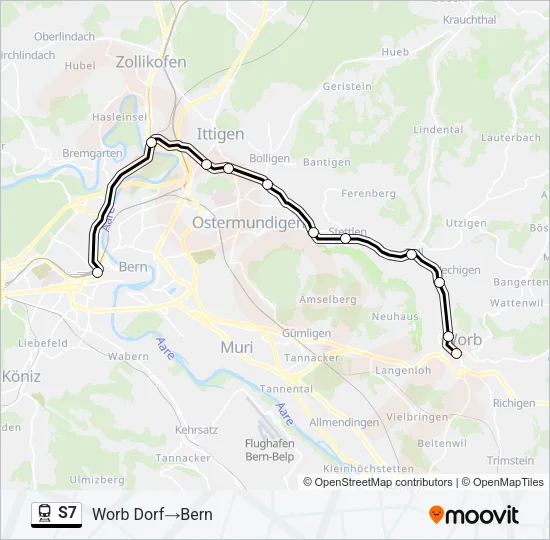 S7 Train Line Map