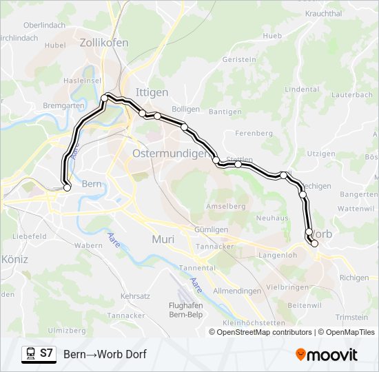 S7 Train Line Map