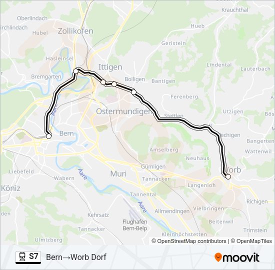 S7 Train Line Map