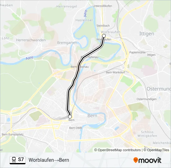 S7 Train Line Map